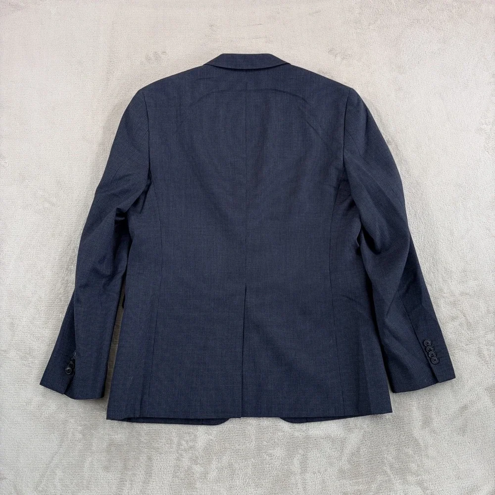 Theory Xylo Dawille Sport Coat Blazer Jacket in Blue Houndstooth Men 42R